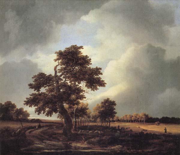 Jacob van Ruisdael Landscape with Shepherds and Peasants oil painting image